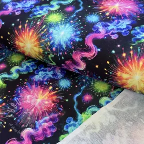 Sweatshirttyg Fire works design C digital print