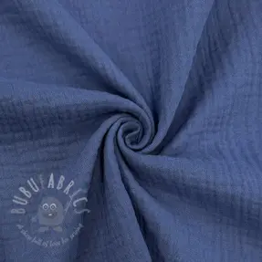 Dubbelgasväv/muslin midnight blue