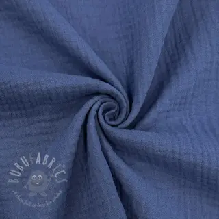 Dubbelgasväv/muslin midnight blue
