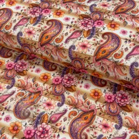 Jersey Paisley woody design Och digital print