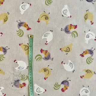 Dekorationstyg Linenlook Rooster And Chick