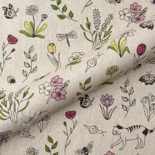 Dekorationstyg Linenlook Spring Doodle Time