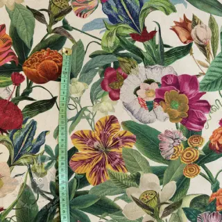 Dekorationstyg Linenlook Flashy Floral Party digital print