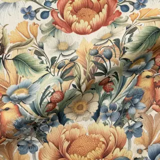 Dekorationstyg Linenlook Bloom Fruit Paradise digital print