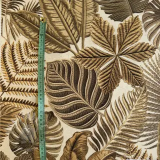 Dekorationstyg premium Leaf Embroidery digital print