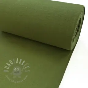 Ribbstickat slätt PREMIUM moss green