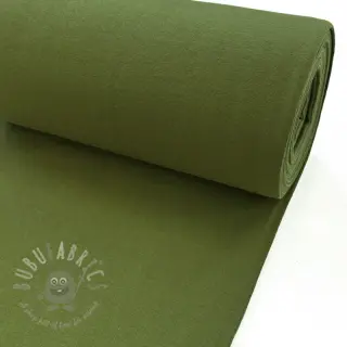 Ribbstickat slätt PREMIUM moss green