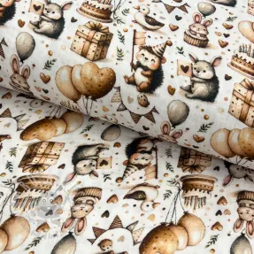 Dubbelgasväv/muslin Cuties design D digital print