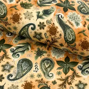 Dubbelgasväv/muslin Floraly mix design E digital print