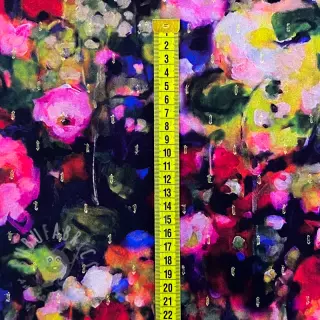 Viskos LUREX Abstract navy digital print