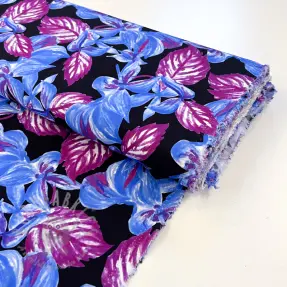 Viskos RADIANCE Anabella leaves black digital print