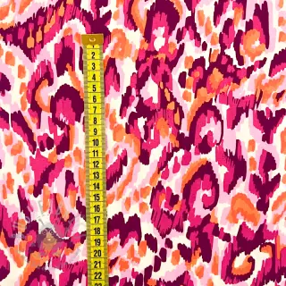 Viskos STRETCH Ikat fuchsia