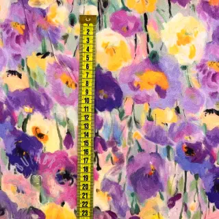 Viskos SATIN Lavender flowers digital print
