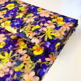 Viskos RADIANCE Cornelia flowers purple digital print