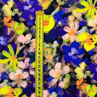 Viskos RADIANCE Cornelia flowers purple digital print