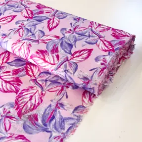 Viskos RADIANCE Anabella leaves pink digital print
