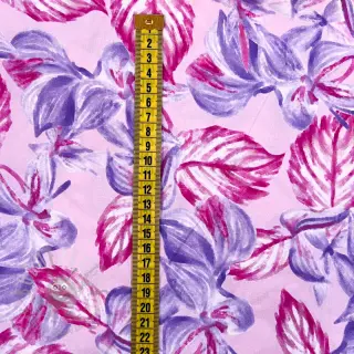 Viskos RADIANCE Anabella leaves pink digital print