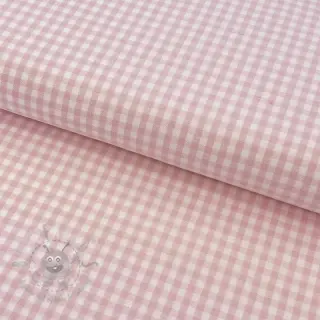 Bomullstyg YARN DYED CHECK BRUSHED light rose