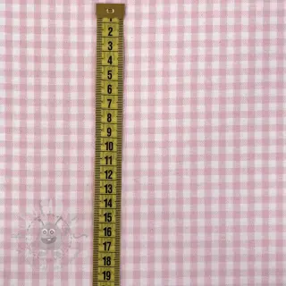 Bomullstyg YARN DYED CHECK BRUSHED light rose