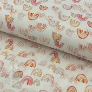 Dubbelgasväv/muslin Magic rainbows digital print