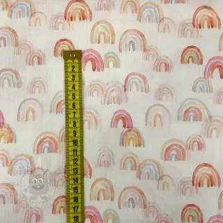 Dubbelgasväv/muslin Magic rainbows digital print