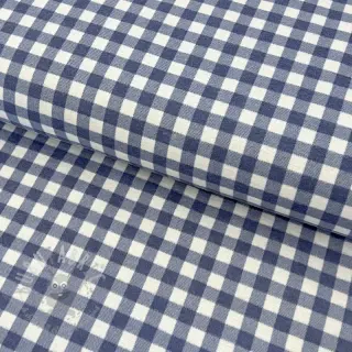Bomullstyg FLANNEL Check blue