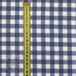 Bomullstyg FLANNEL Check blue