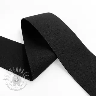 Slätt resårband 4 cm black