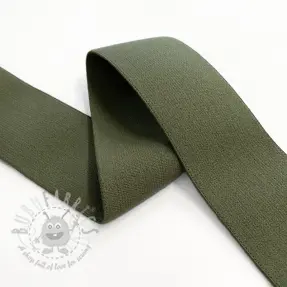 Slätt resårband 4 cm camo green