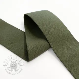 Slätt resårband 4 cm camo green