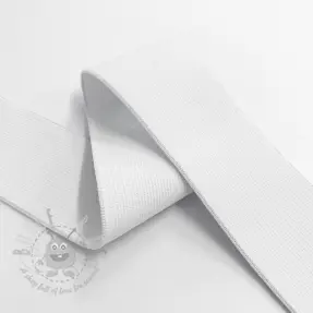 Slätt resårband 4 cm white