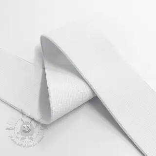 Slätt resårband 4 cm white