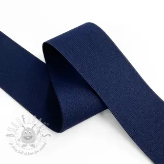 Slätt resårband 4 cm dark blue