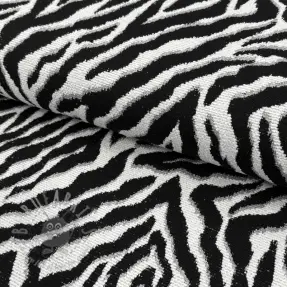 Dekorationstyg jacquard Tanzanie noir blanc