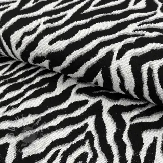 Dekorationstyg jacquard Tanzanie noir blanc
