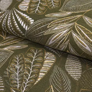 Dekorationstyg jacquard Legende kaki