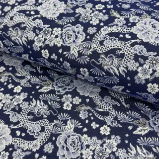 Dekoračná látka jacquard Draco indigo