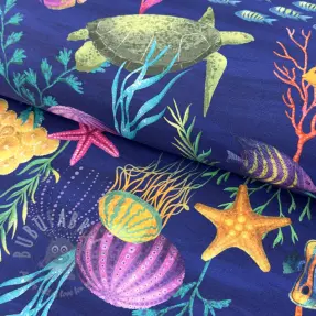 Dekorationstyg premium Underwater sea life digital print