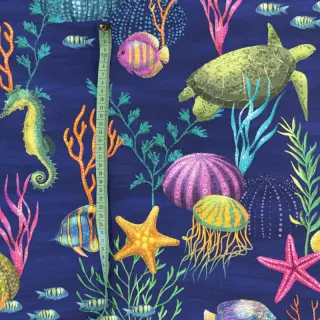 Dekoračná látka premium Underwater sea life digital print