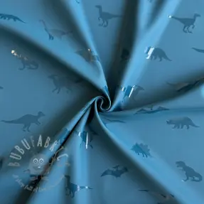Tyg till regnkappa Dinosaurs blue
