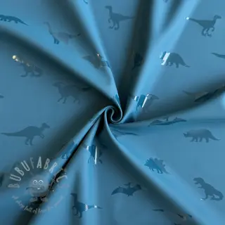 Tyg till regnkappa Dinosaurs blue
