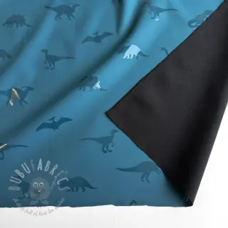 Látka na pršiplášť Dinosaurs blue