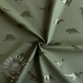 Tyg till regnkappa Dinosaurs dark green