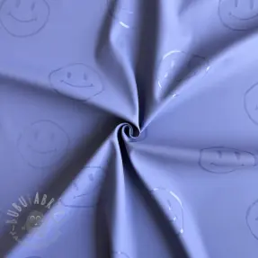 Tyg till regnkappa Happy faces purple
