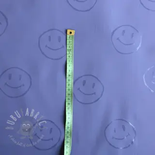 Tyg till regnkappa Happy faces purple