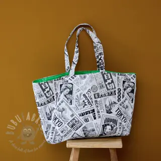 Dekorationstyg jacquard Neo noir blanc