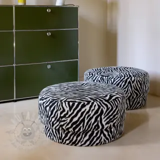 Dekorationstyg jacquard Tanzanie noir blanc