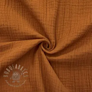 Dubbelgasväv/muslin cognac