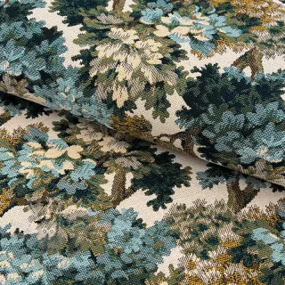 Dekorationstyg jacquard Aubusson emeraude