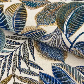 Dekoračná látka jacquard Cacao allover bleu